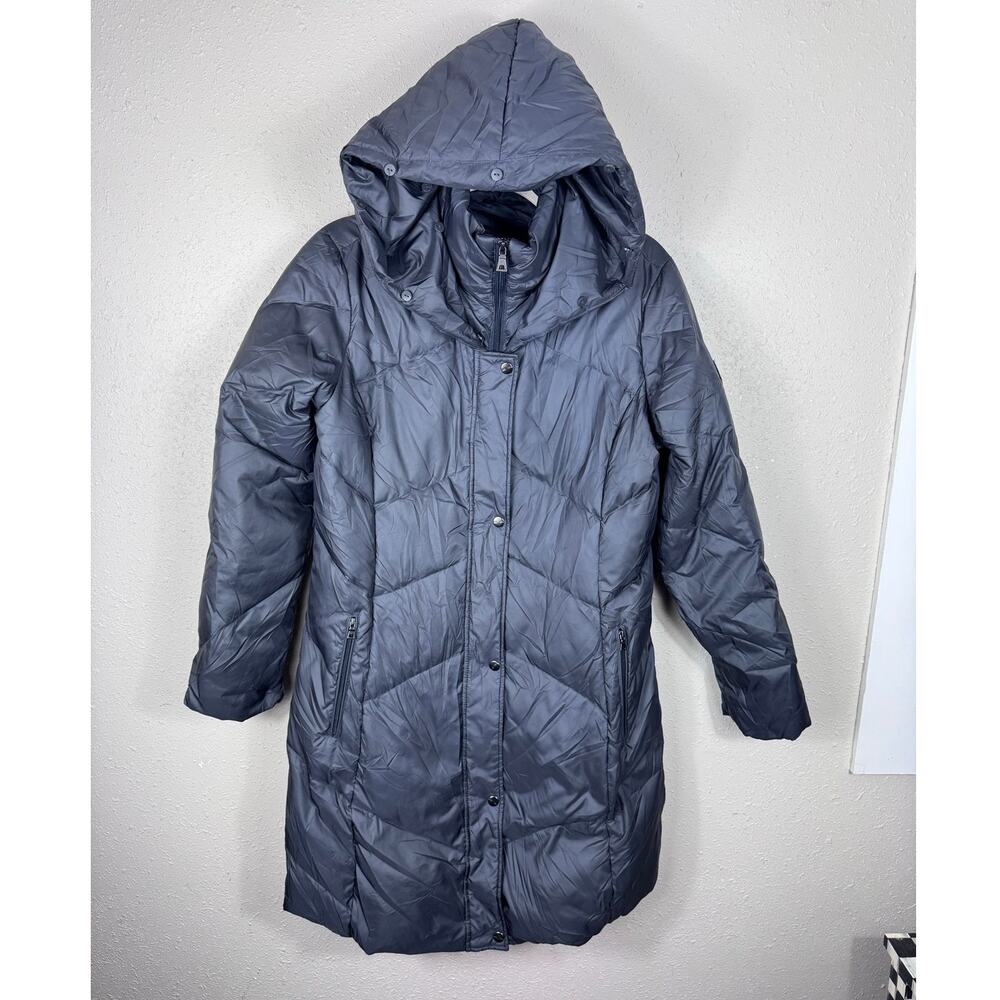 Larry Levine Dark Charcoal Down Puffer coat Womens Size Medium